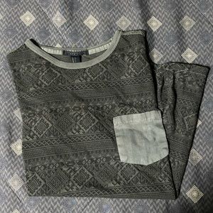 Olive Pattern Pocket Tee